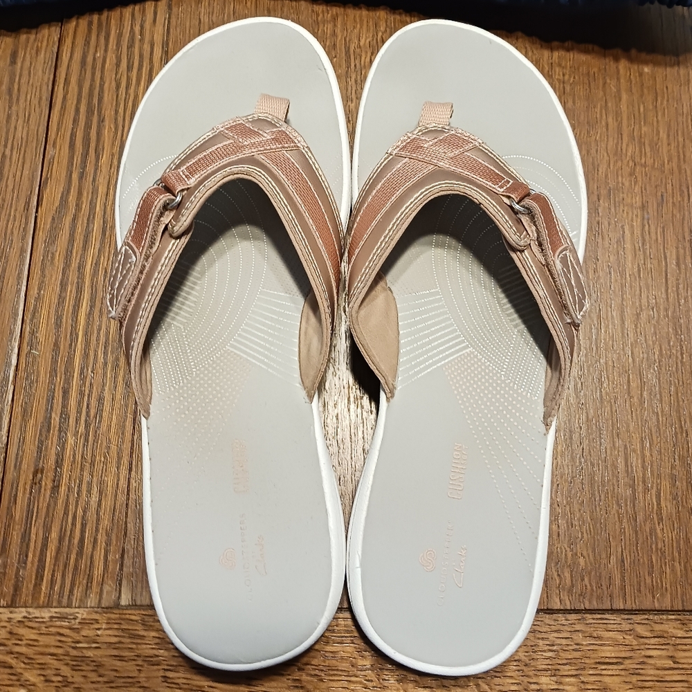 Clark's Cushion Soft Cloud Steppers, Slide Sandals, Size 8, Pink